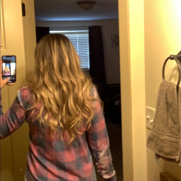 Purple, pink, blue flannel - Picture 3 of 3